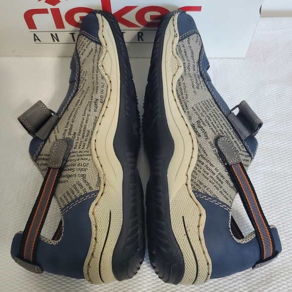 Rieker Sporty Mary Jane Walking City Shoes Blue Leather EU40 NEW
Size 9.5-10 - Picture 5 of 9